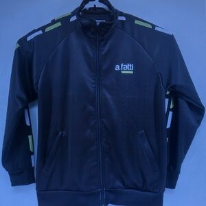 Men's Black Zip-Front Track Jacket
